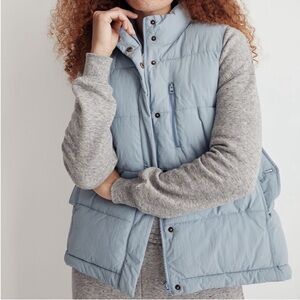 Madewell Textured Nylon Puffer Vest Size Small NWOT